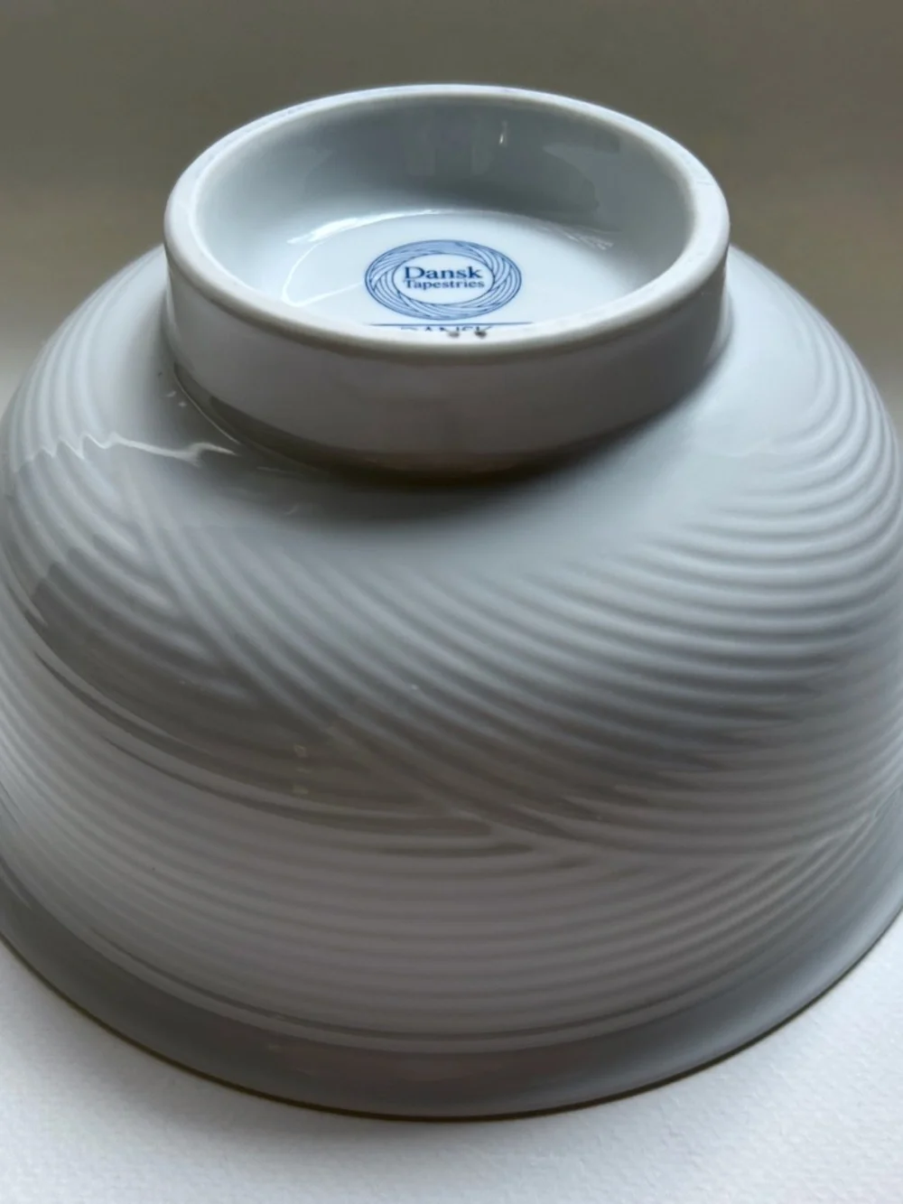 Dansk Winter White Tapestries Porcelain Serving Bowl